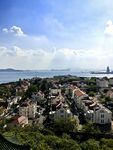 青岛俯瞰美丽海滨城市景观