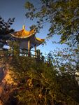 黄昏下的中式凉亭美景