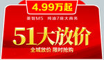 51大放价 全城抄底价 车顶牌