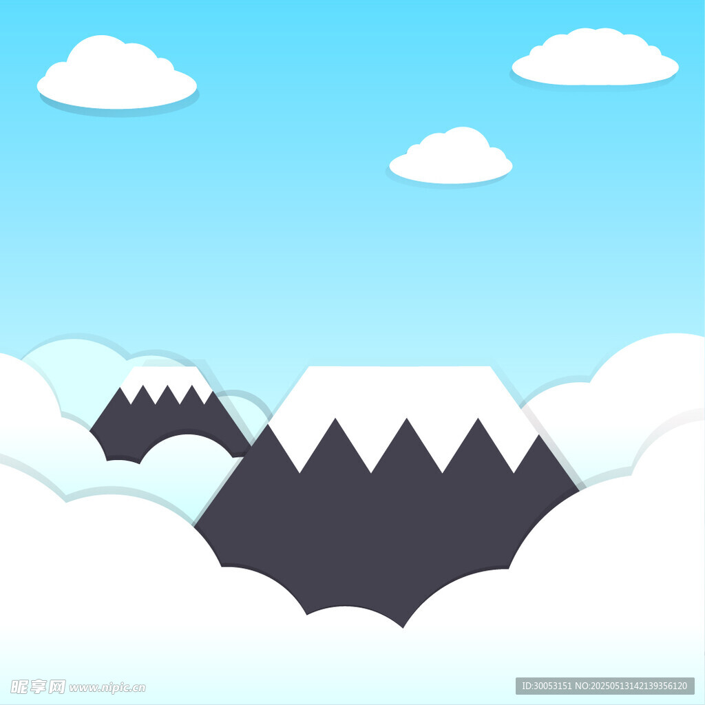 云端山峦风景图