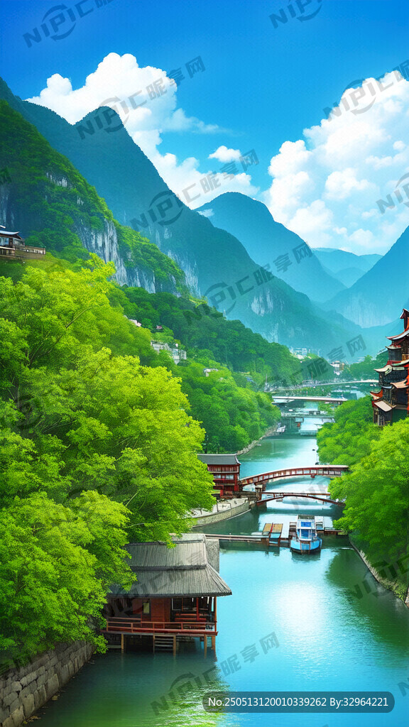 桂林 漓江。渔船 竹筏