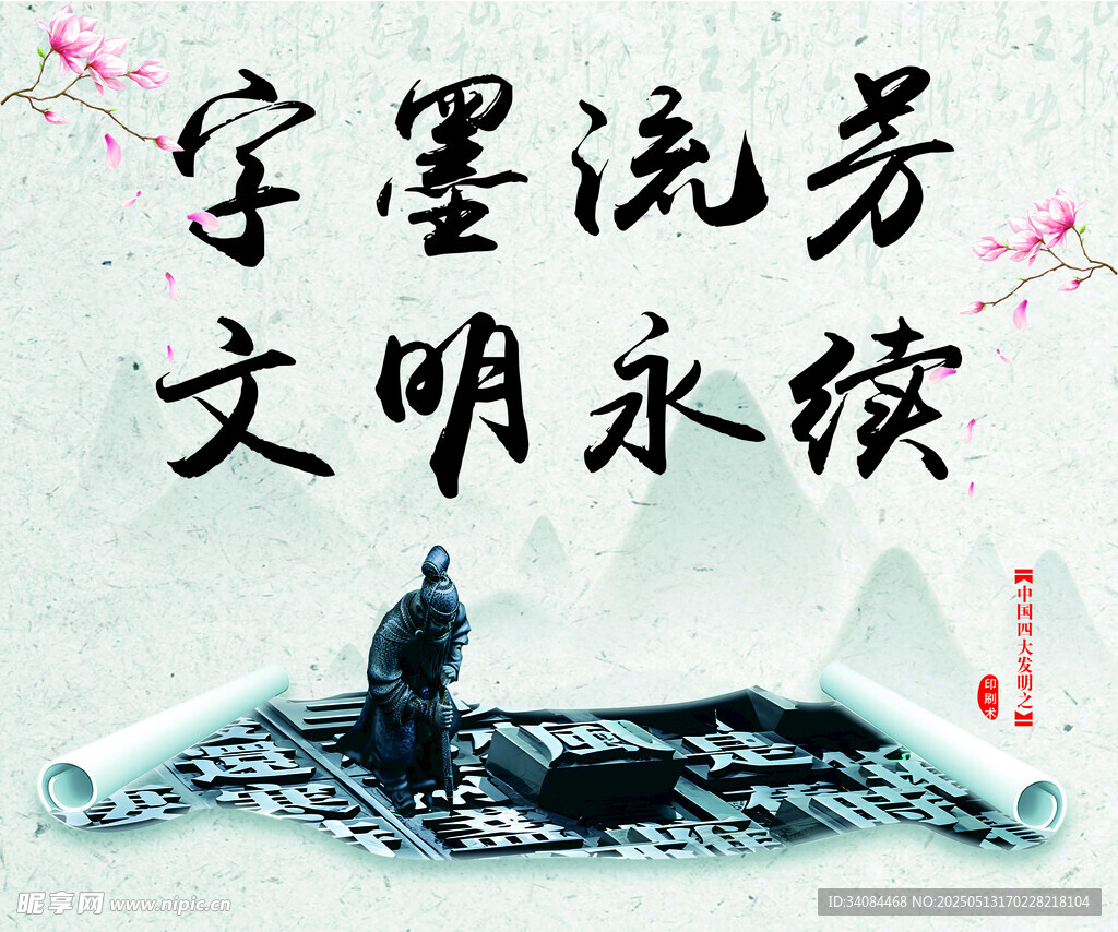 印刷术展板