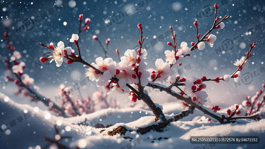 雪中的梅花