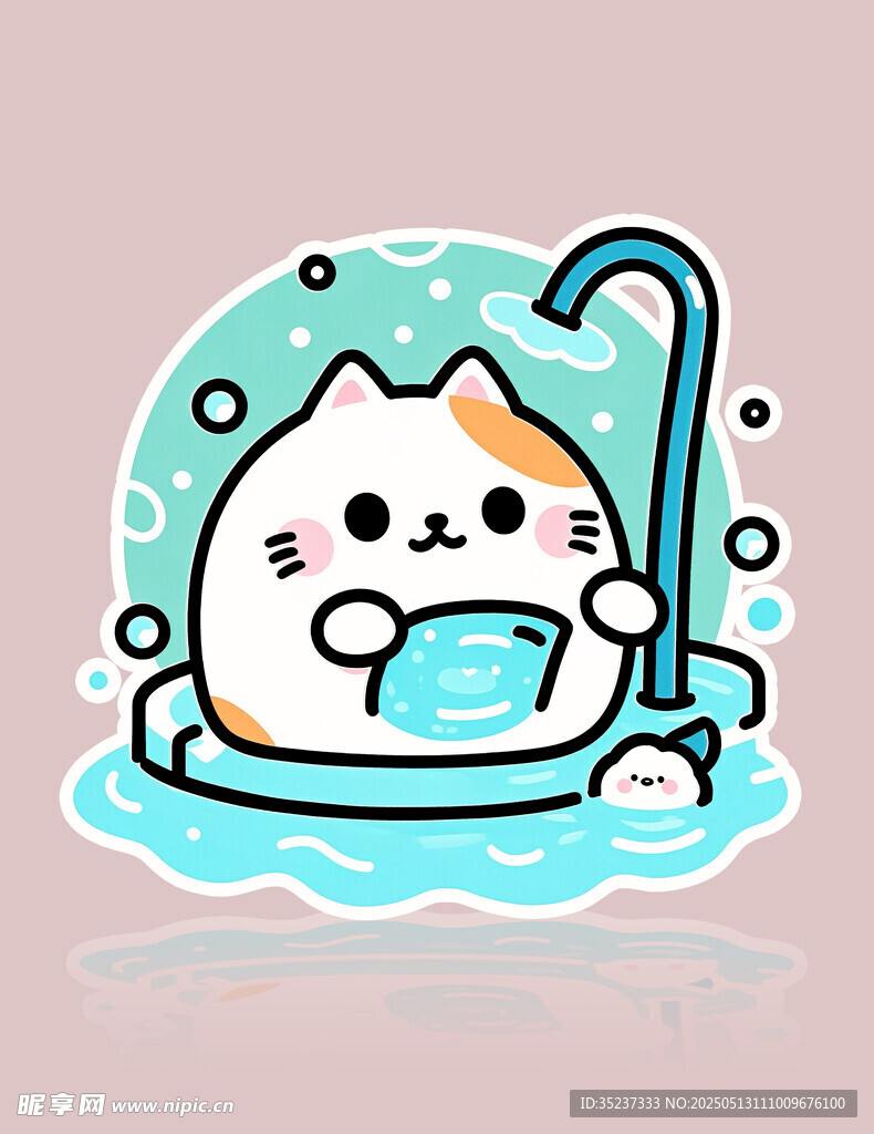 卡通猫咪插图