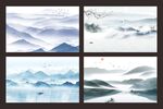 水墨山水风景插画组图