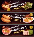 越南美食拼盘展示
