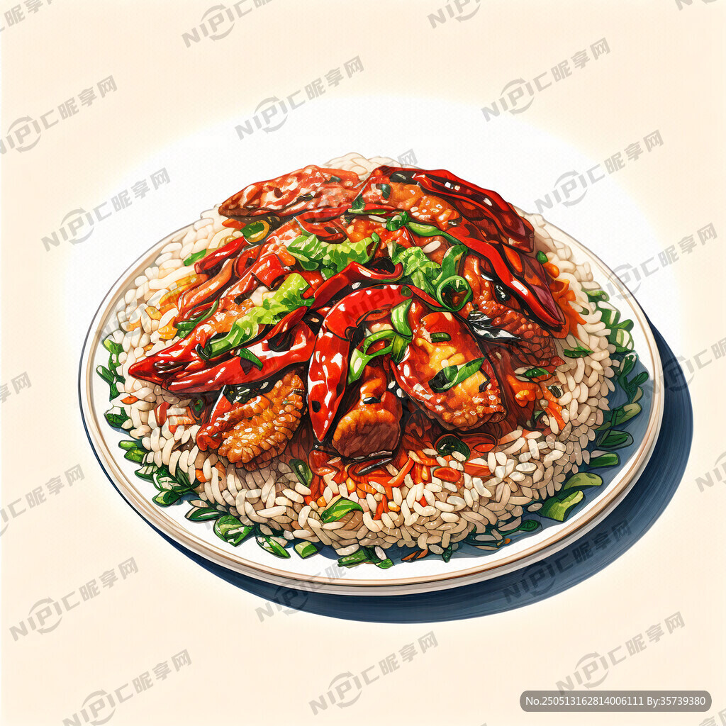 小辣椒炒肉盖饭海报