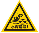 水深危险警示标志