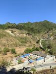 山村景致 错落房屋与青山