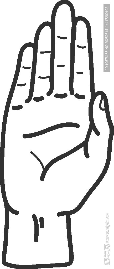 手掌简笔画