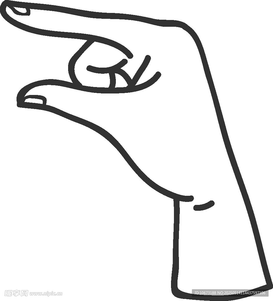 手势示意动作简笔画