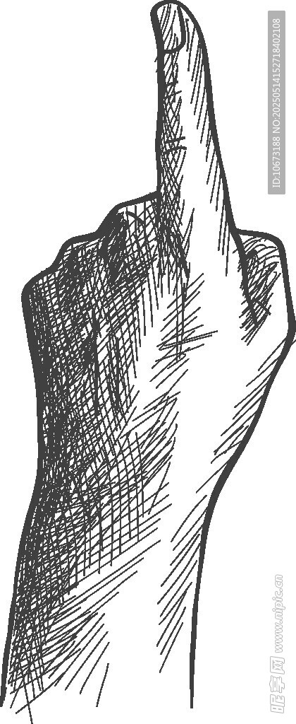 手势素描图