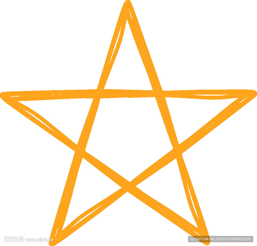 橙色五角星图案