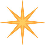 橙色八角星图案
