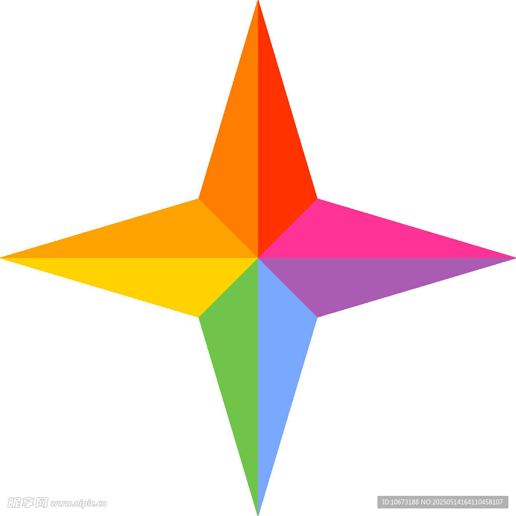 五彩星形图案