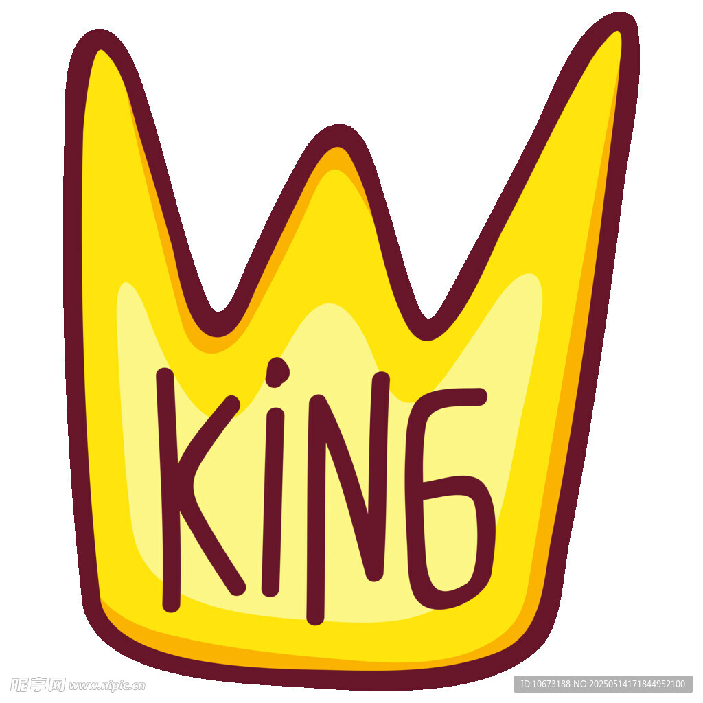 黄色皇冠图案写有KING