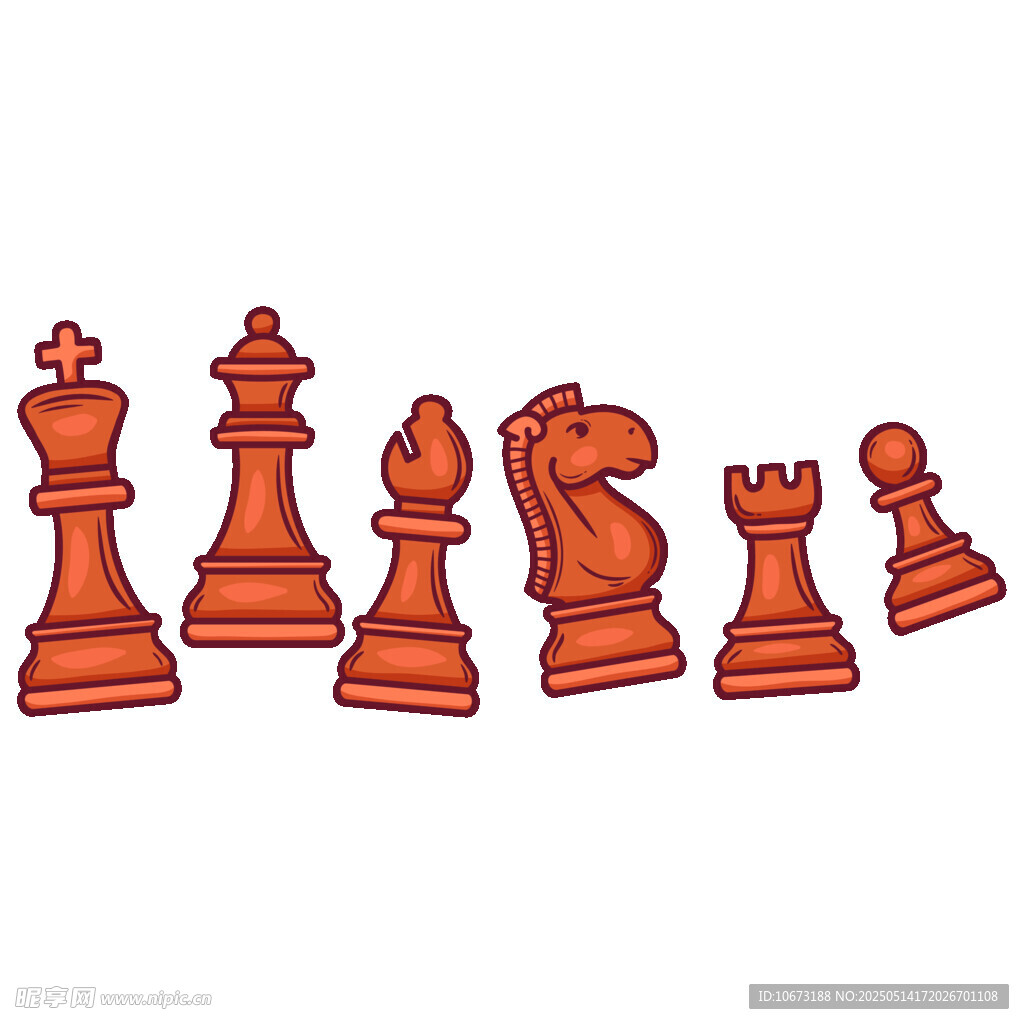 国际象棋棋子排列展示