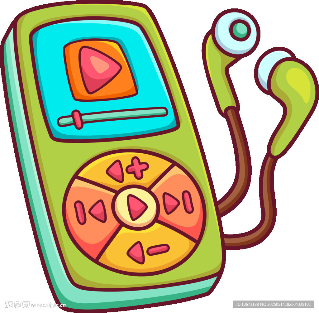 卡通风格的MP3播放器