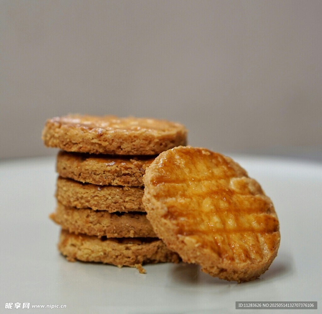 堆叠的美味华夫饼干