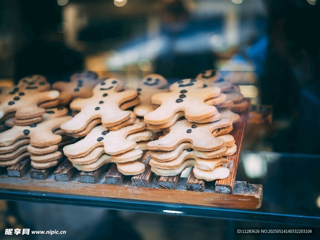 美味曲奇整齐陈列