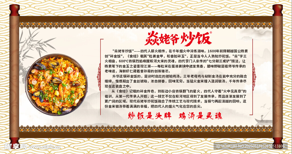 美味鸡肉炒饭宣传海报