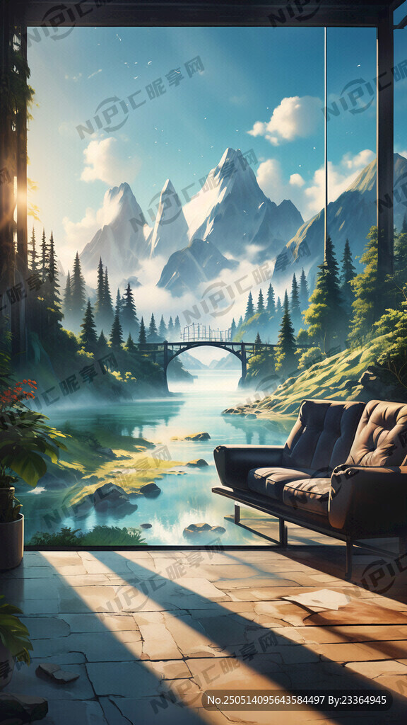 制作一张直播间背景图片