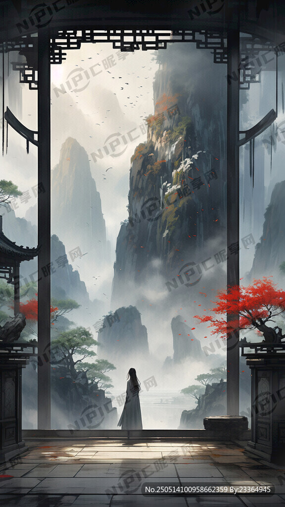 制作一张直播间背景图片