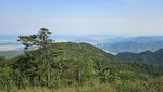青山绿树间的秀丽山景