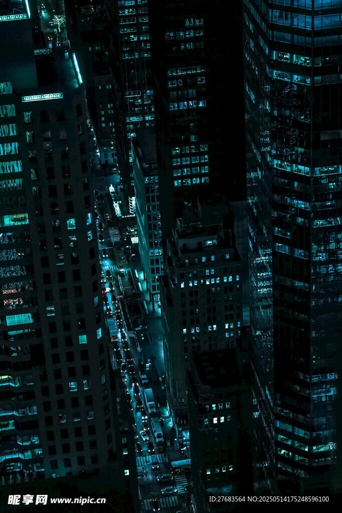 城市夜景灯光璀璨
