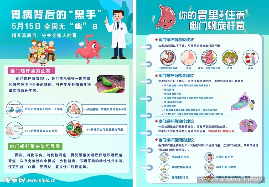 幽门螺杆菌彩页易拉宝