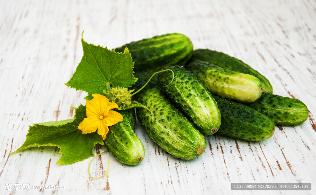 新鲜带花小黄瓜