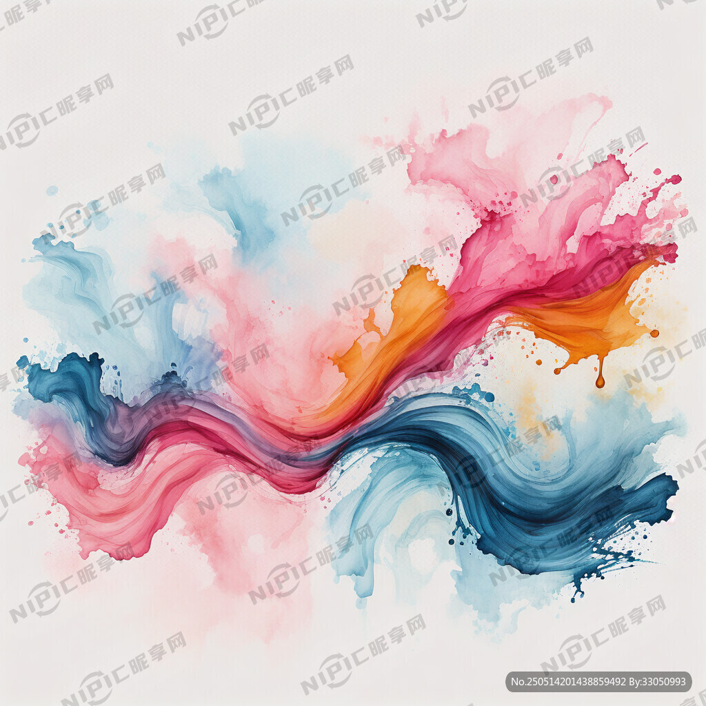 细颗粒散落在粉色到天蓝色渐变的