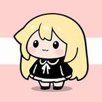 可爱金发女仆风卡通女孩