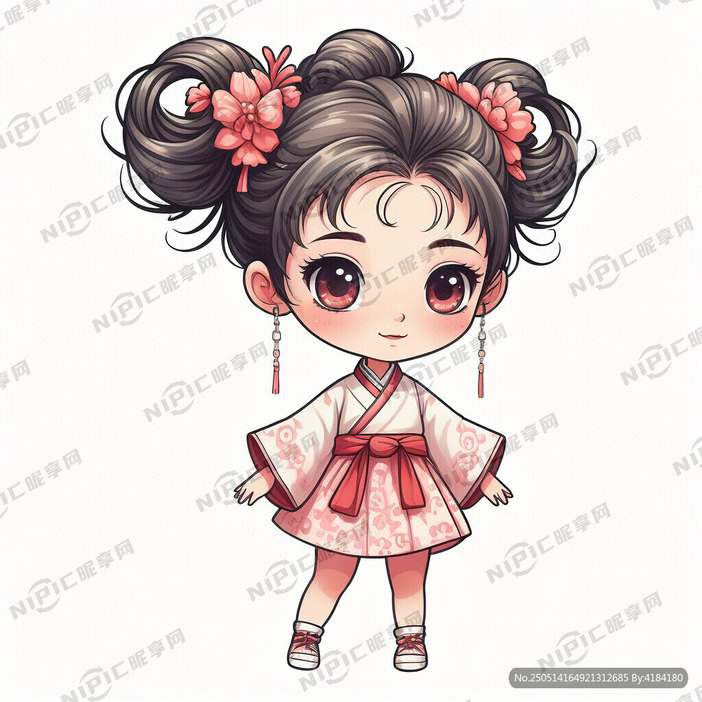 生成少女风插画