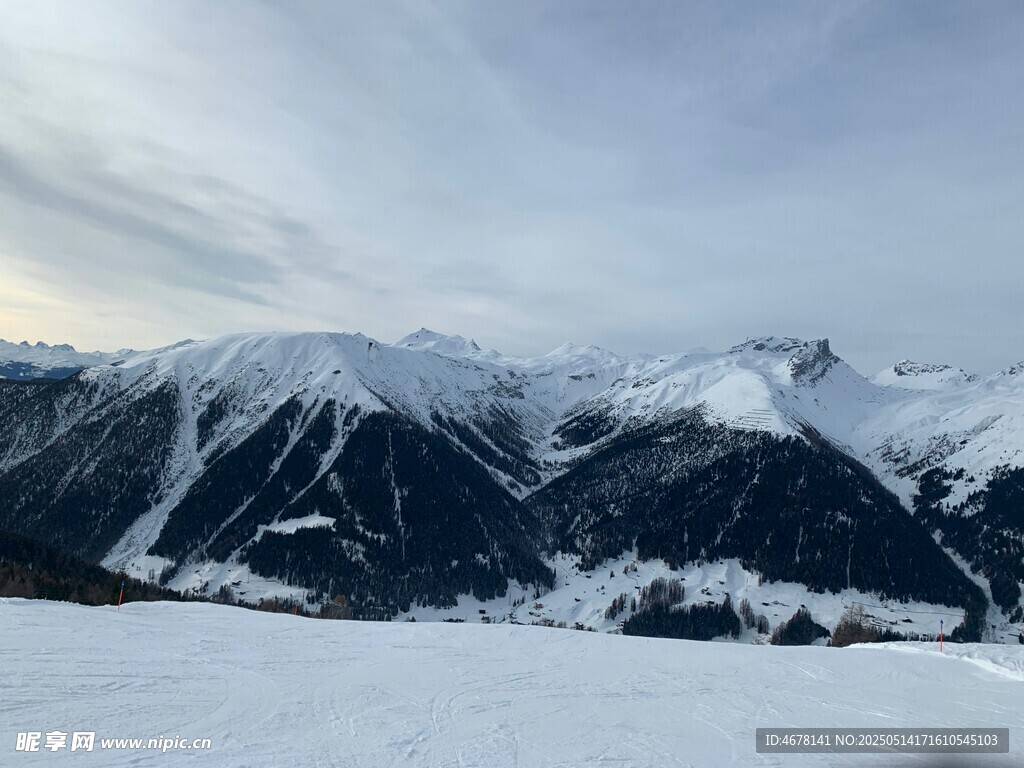 壮丽雪山雪景风光