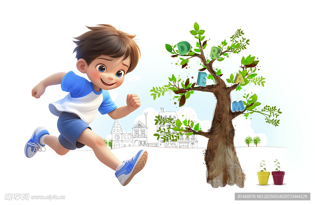 儿童插画 3D儿童 