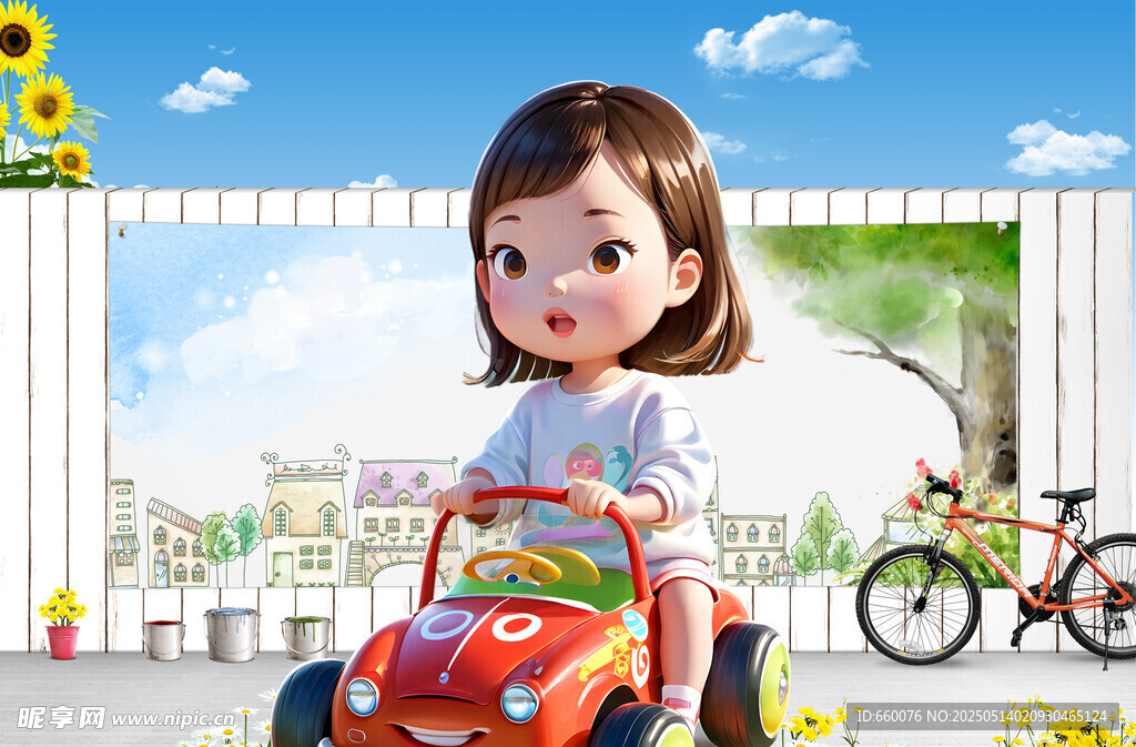 儿童插画 3D儿童 
