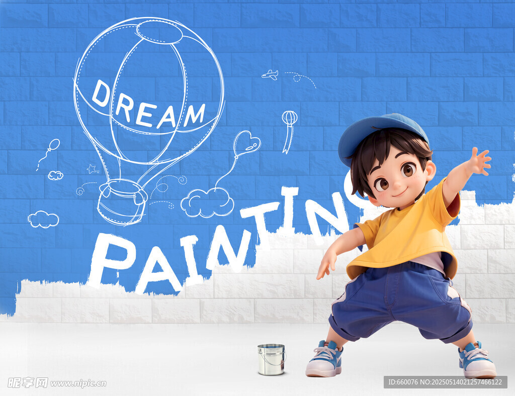 儿童插画 3D儿童 