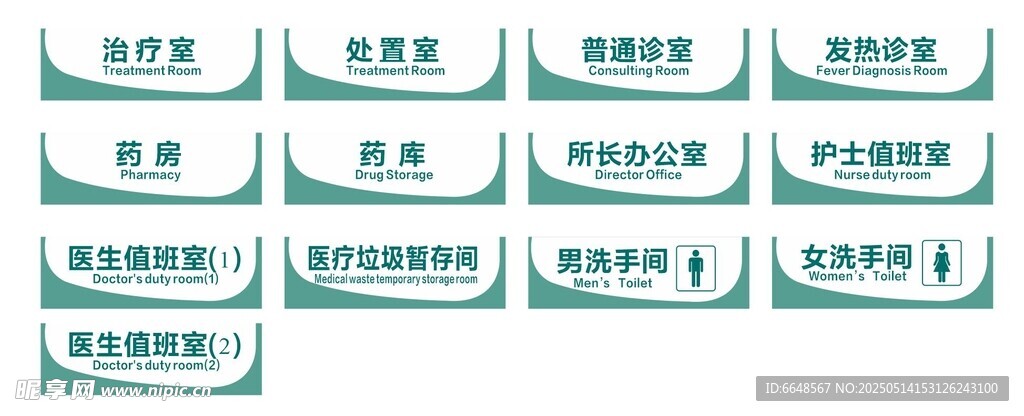 医院科室牌子