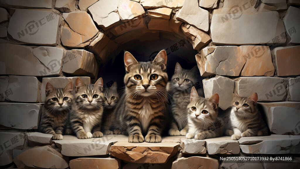 一面石头墙有个洞