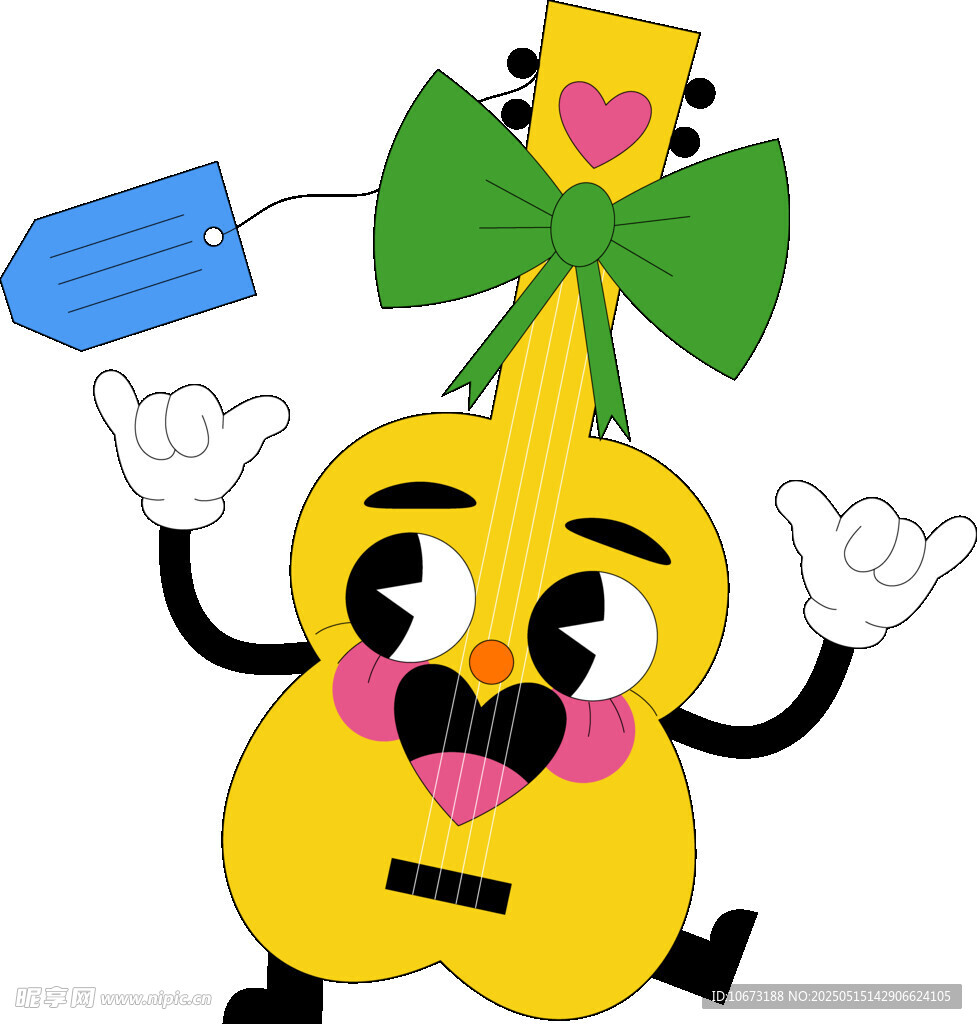 可爱卡通葫芦形象带标签