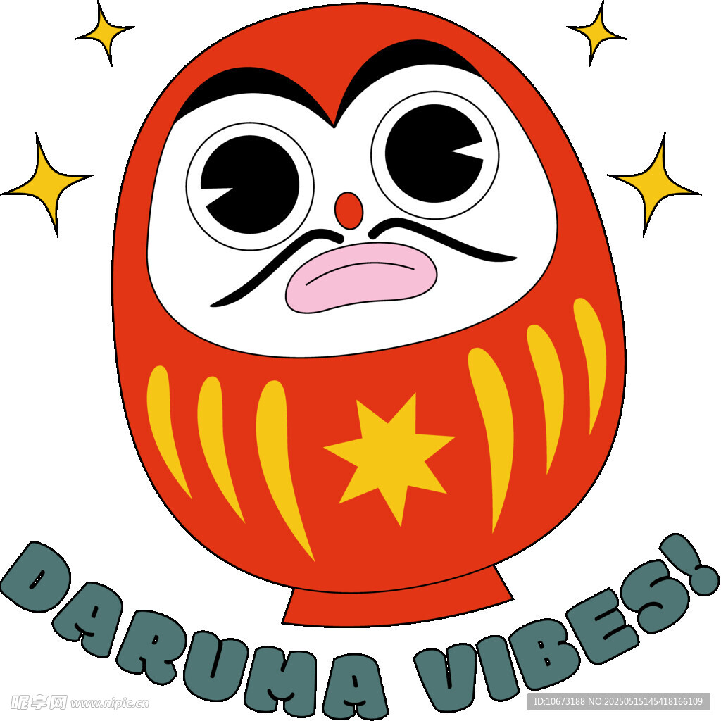 可爱达摩不倒翁形象