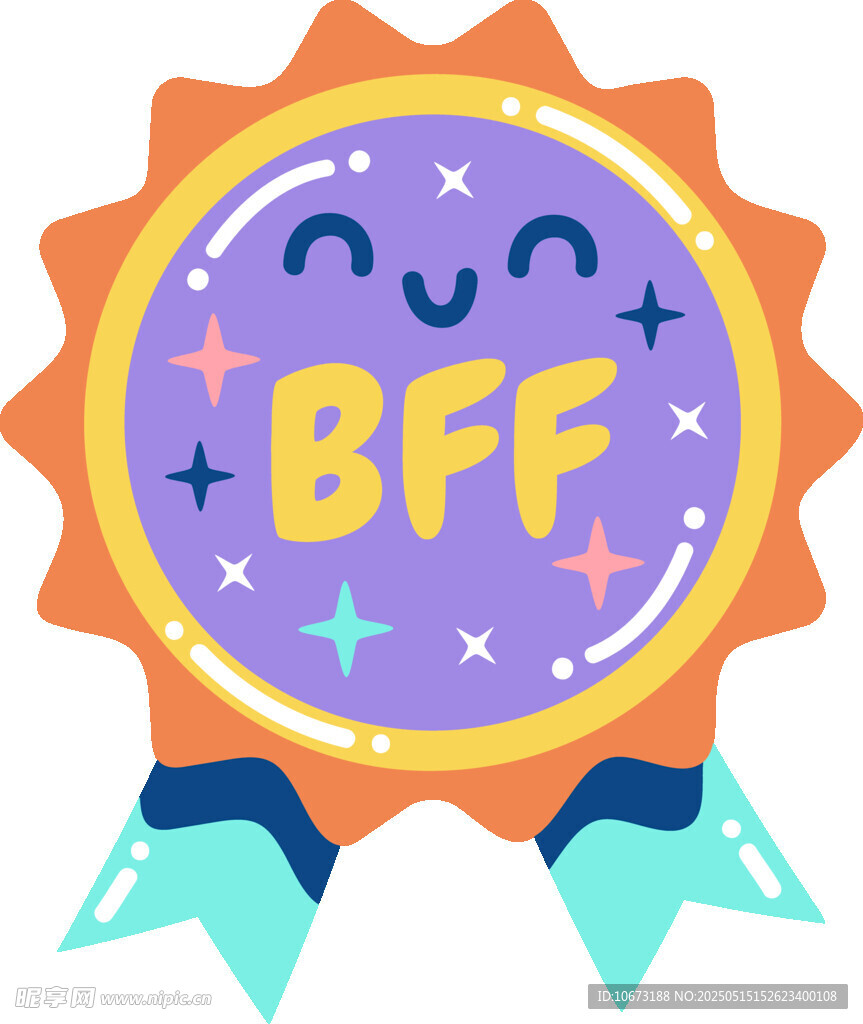 可爱BFF友谊勋章图标