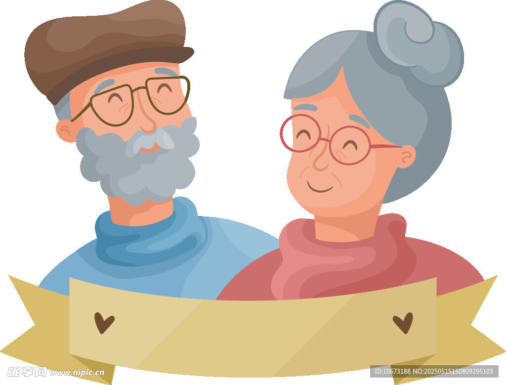 恩爱的老年夫妇