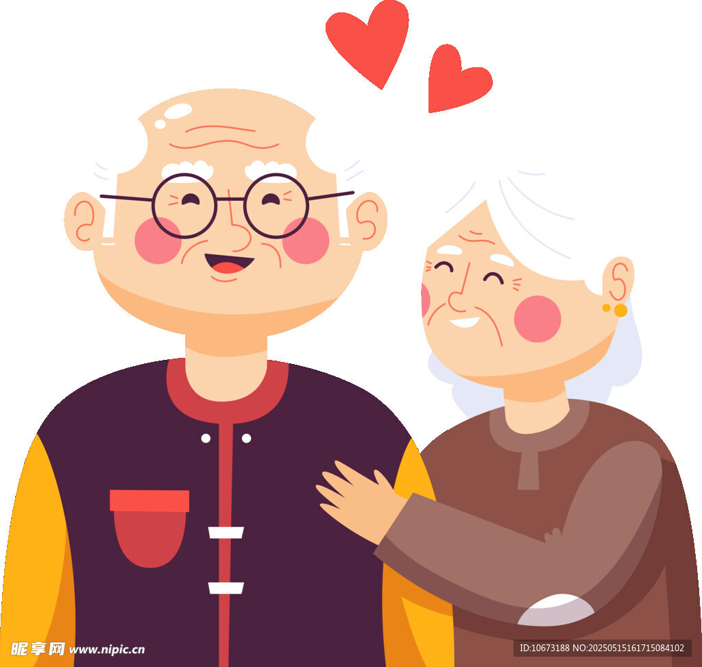 相伴到老的温馨老年夫妻