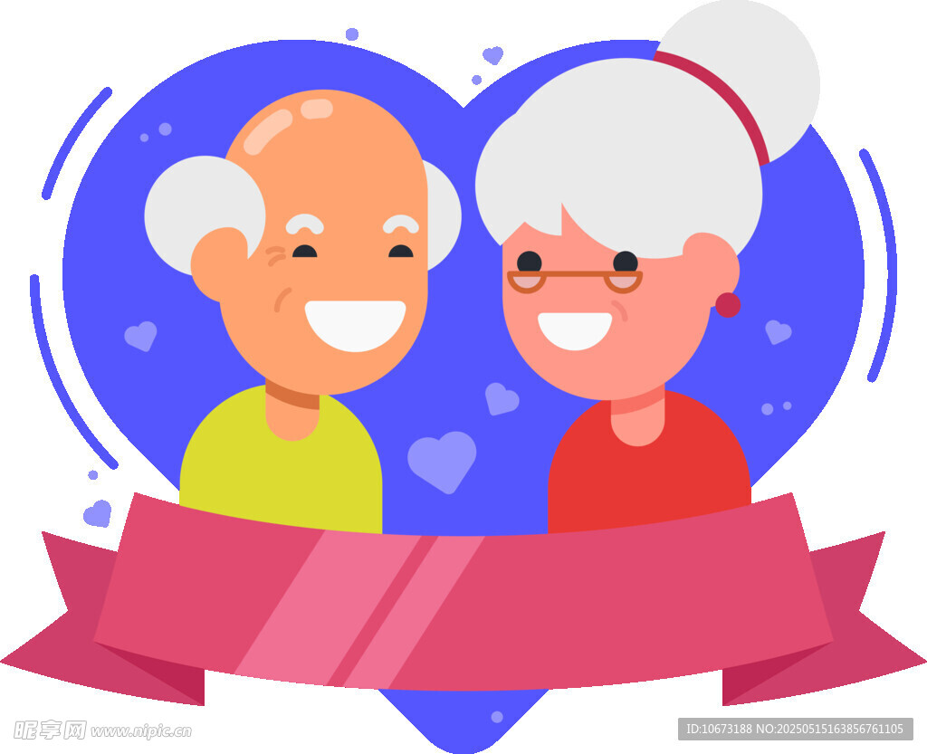 幸福老年夫妇温馨瞬间