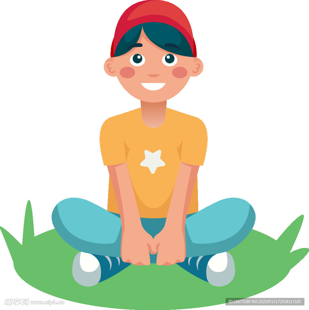 坐着的小男孩