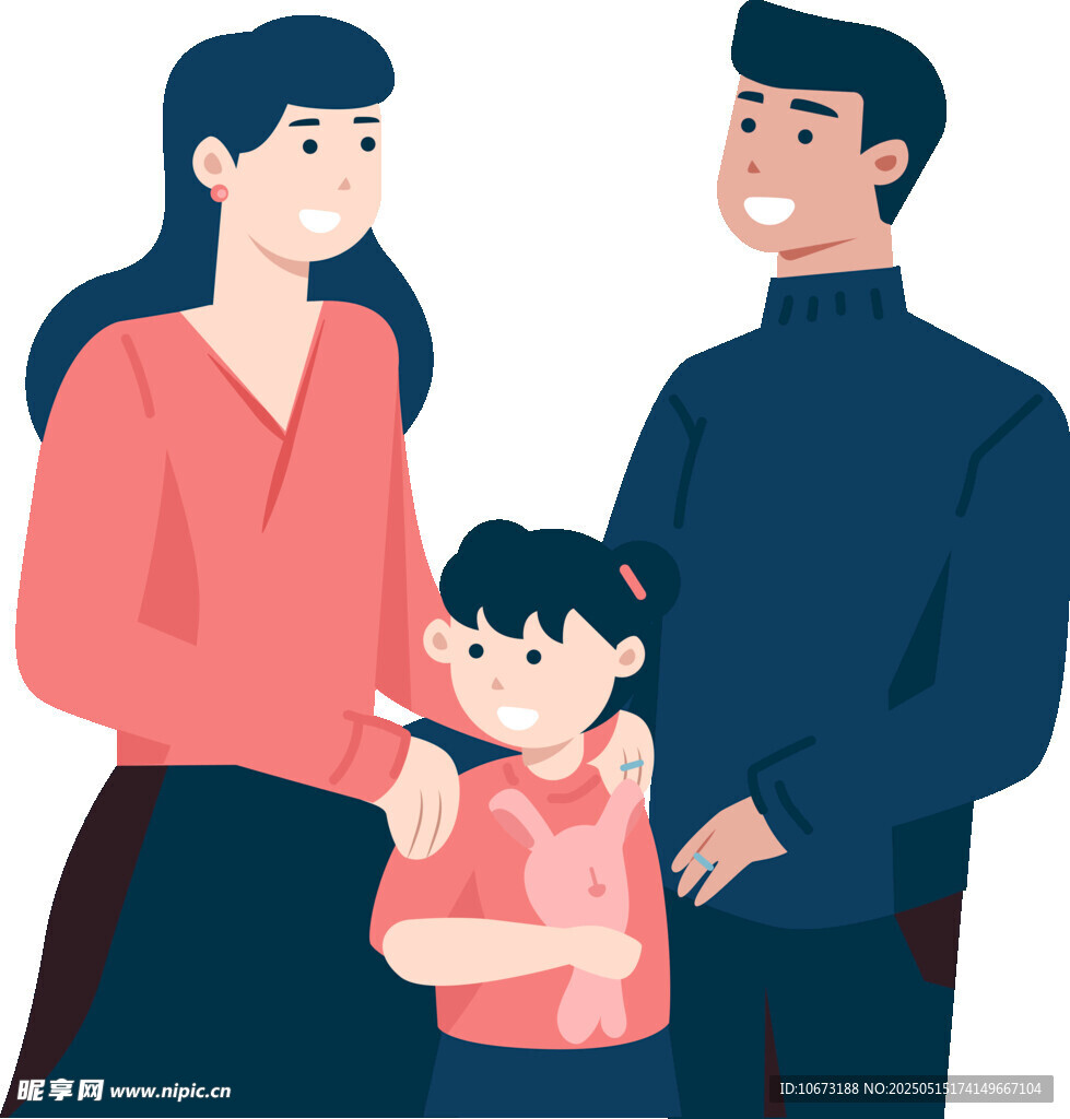 温馨一家三口幸福瞬间