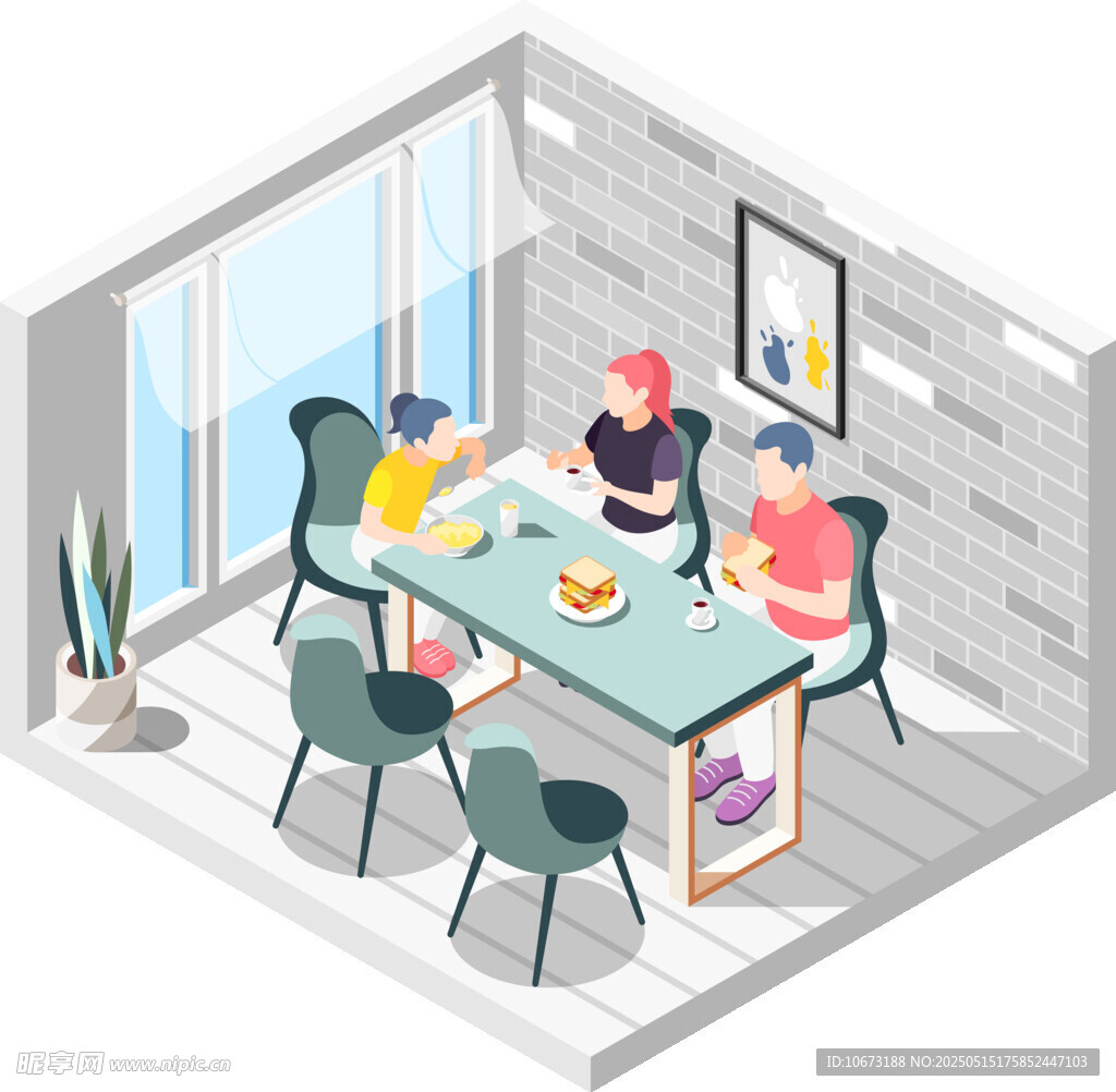 家庭温馨用餐时刻