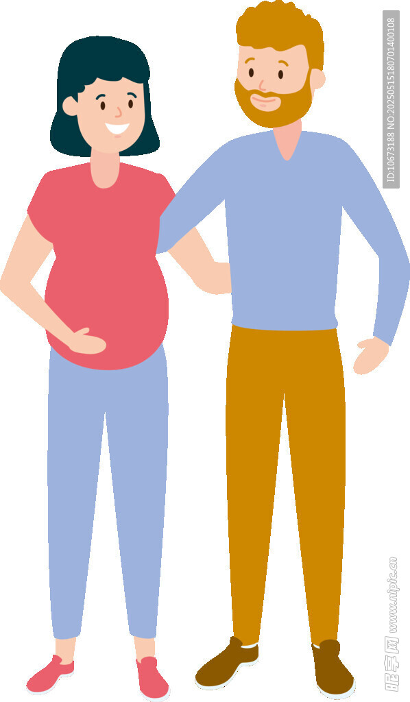 怀孕夫妻温馨相伴
